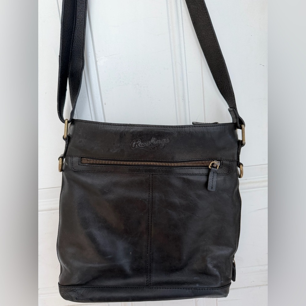 Rawlings Black Leather Crossbody Bag